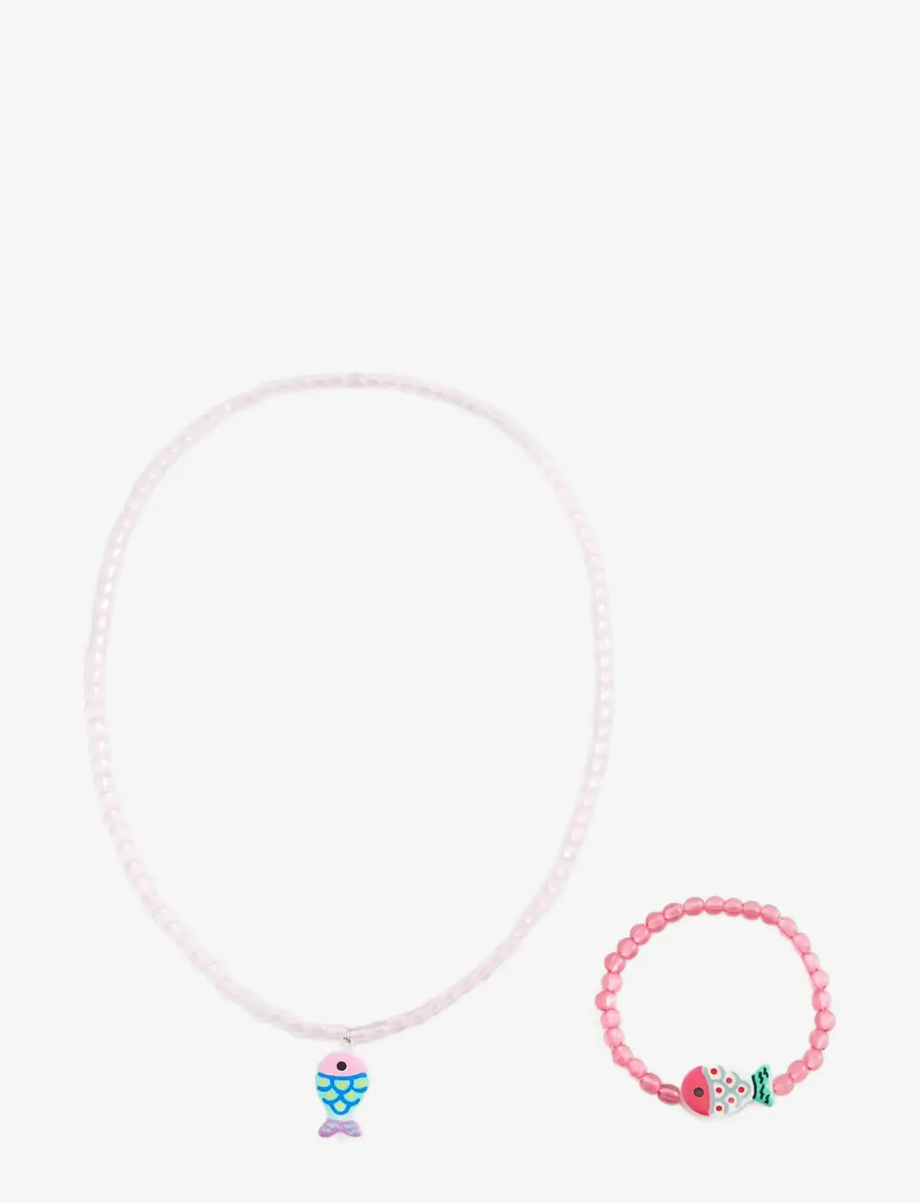 Mango - Fish choker and bracelet set - armbånd - pink - 0