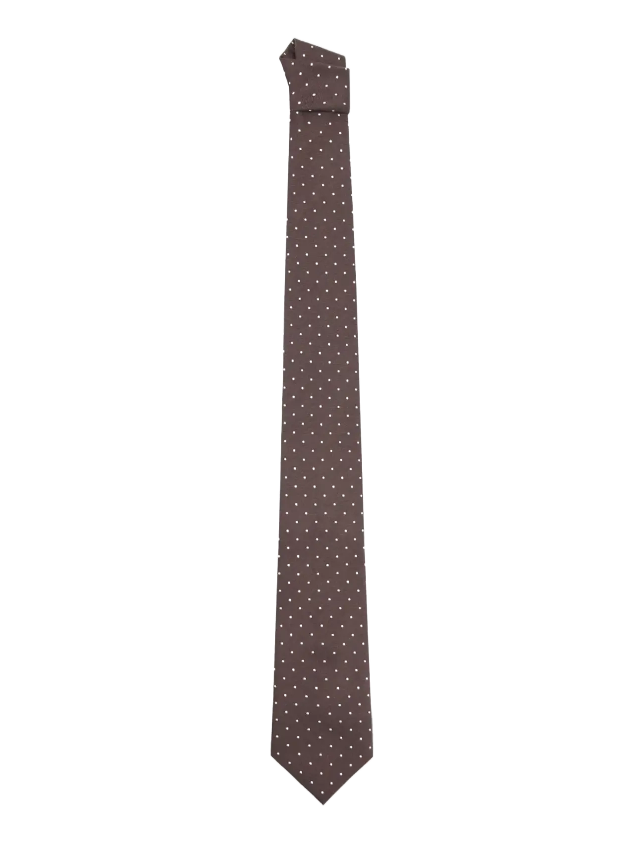 Mango Silk Cotton Polka Dot Tie, One Size, Accessories, Braun - Ties, Männerswear
