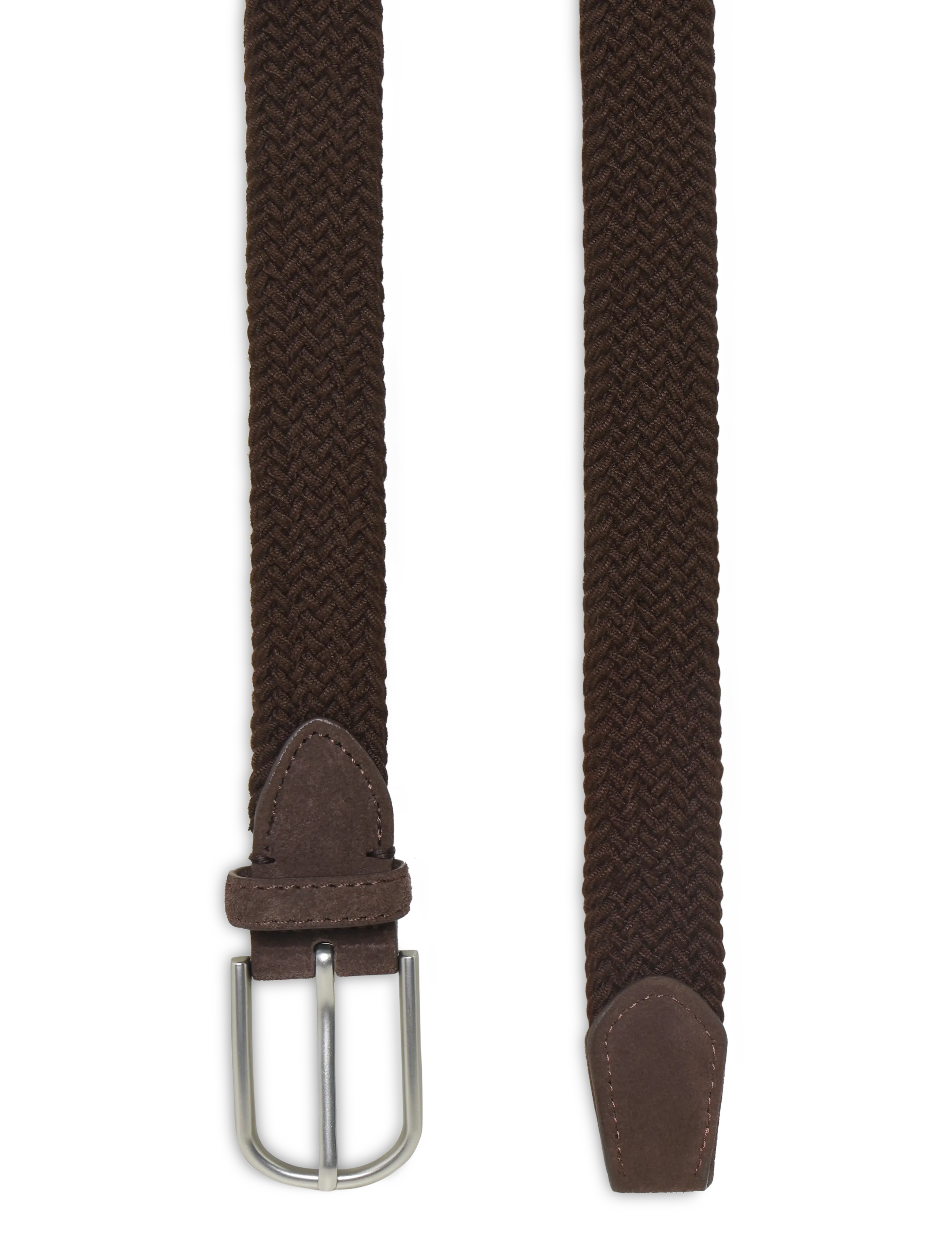 Mango - Braided elastic belt - flätade skärp - brown - 1