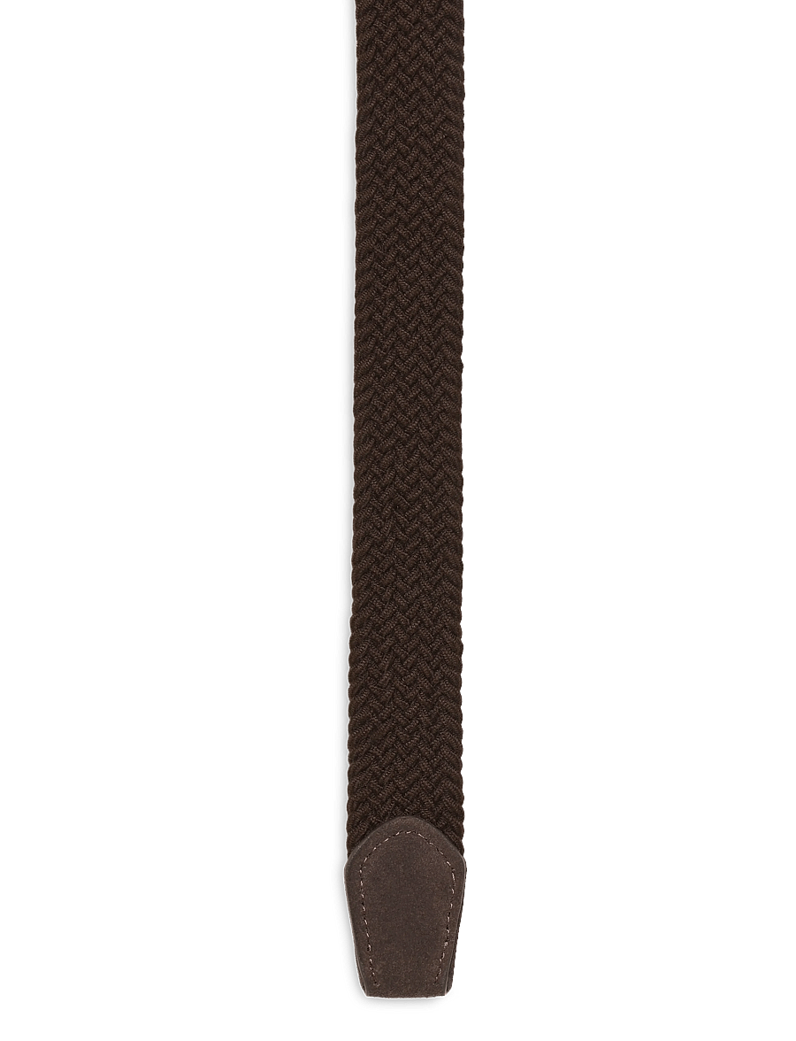 Mango - Braided elastic belt - flätade skärp - brown - 2
