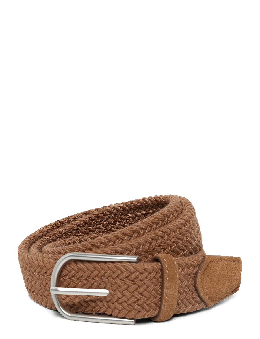 Mango - Braided elastic belt - flätade skärp - medium brown - 0