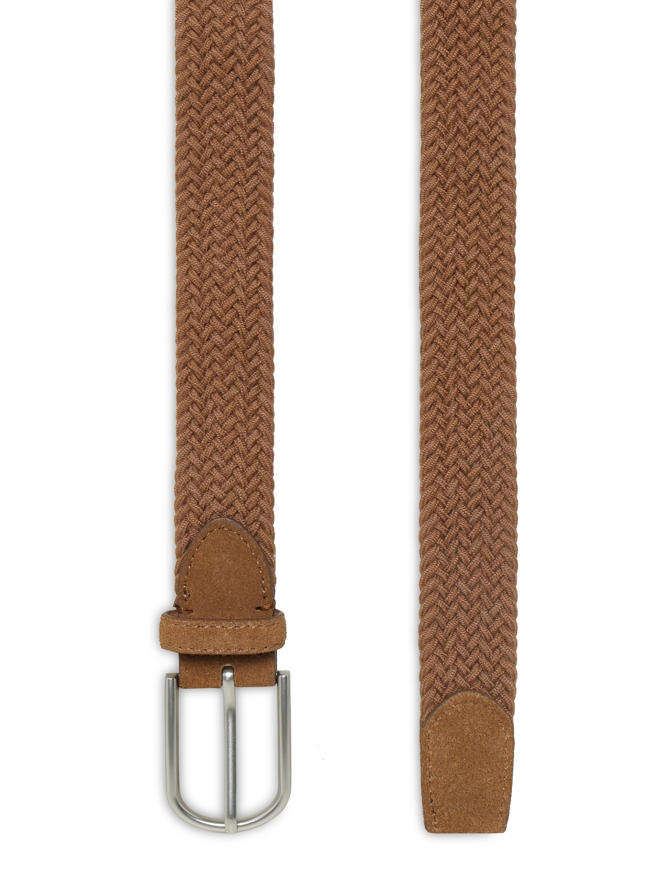 Mango - Braided elastic belt - medium brown - 1