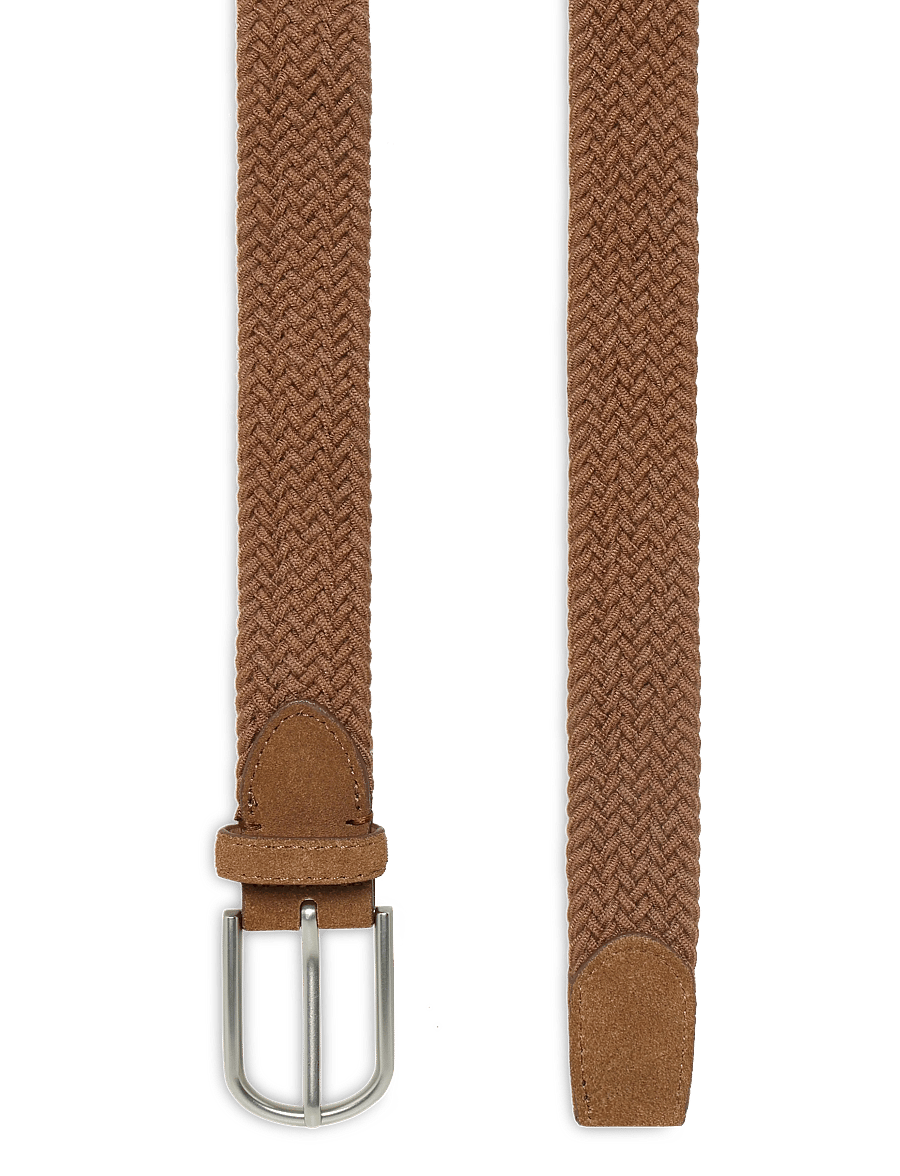 Mango - Braided elastic belt - flätade skärp - medium brown - 1