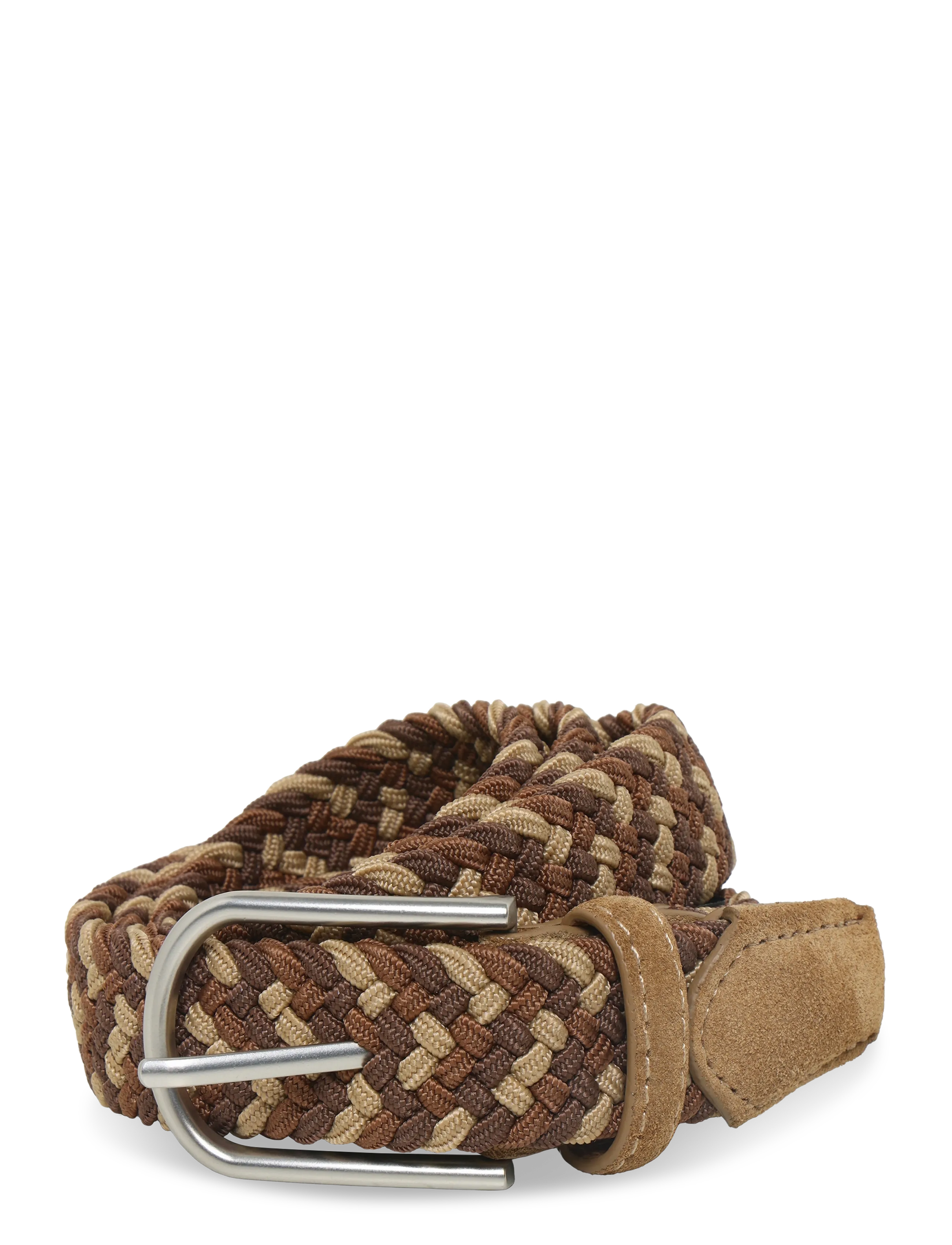 Mango Braided Elastic Coloured Belt, 110, Belts, Braun - Männerswear