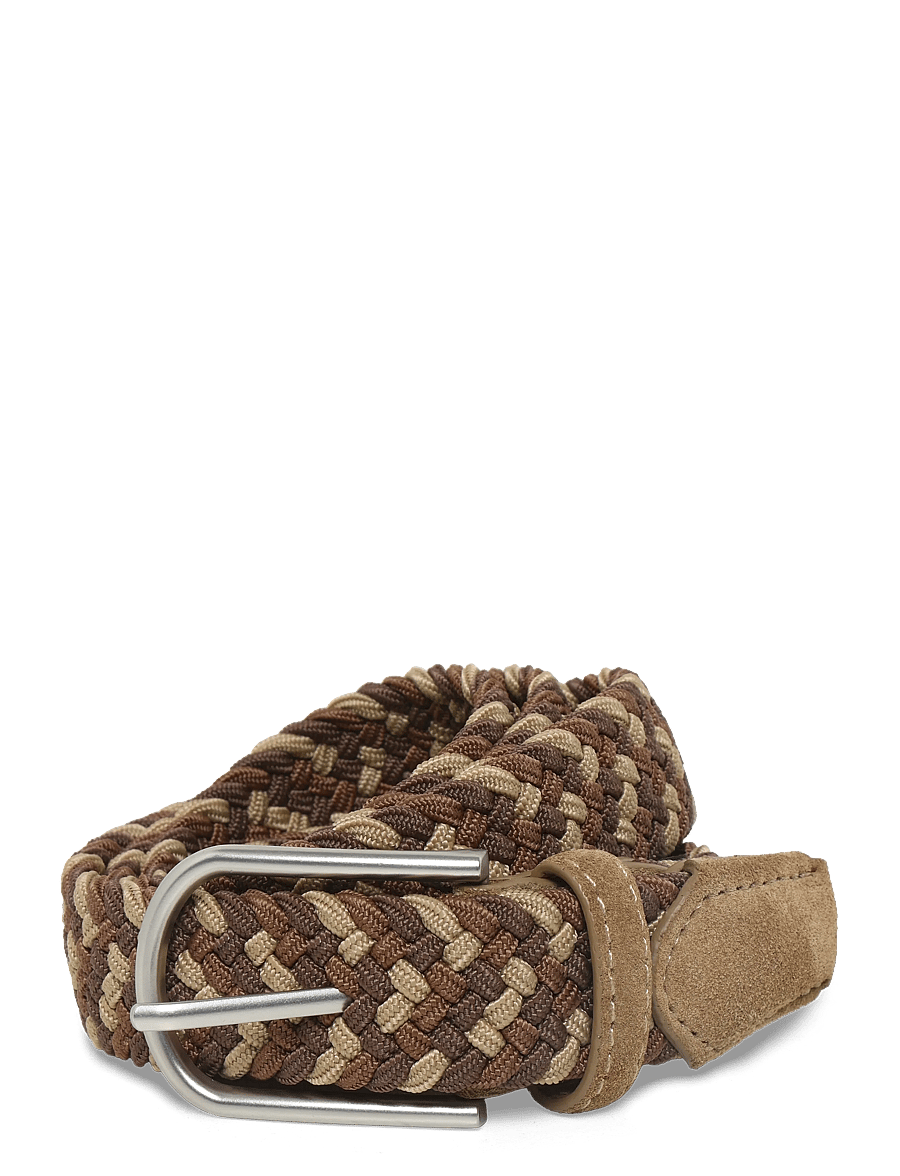 Mango - Braided elastic coloured belt - flätade skärp - medium brown - 0