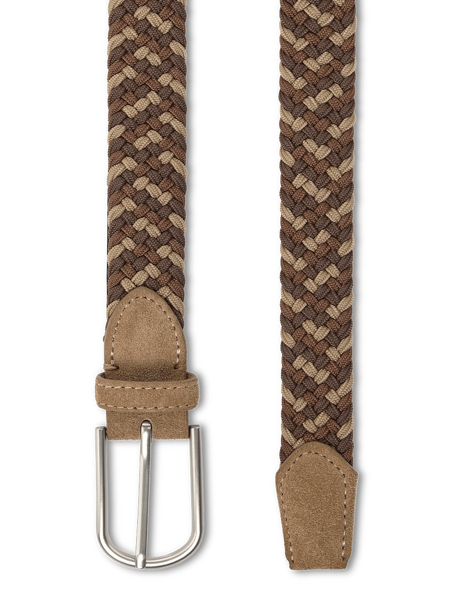 Mango - Braided elastic coloured belt - flätade skärp - medium brown - 1