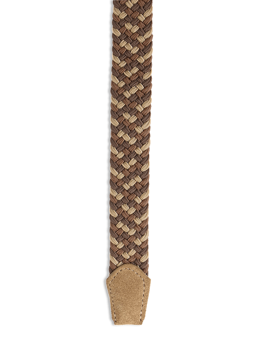 Mango - Braided elastic coloured belt - flettede bælter - medium brown - 2