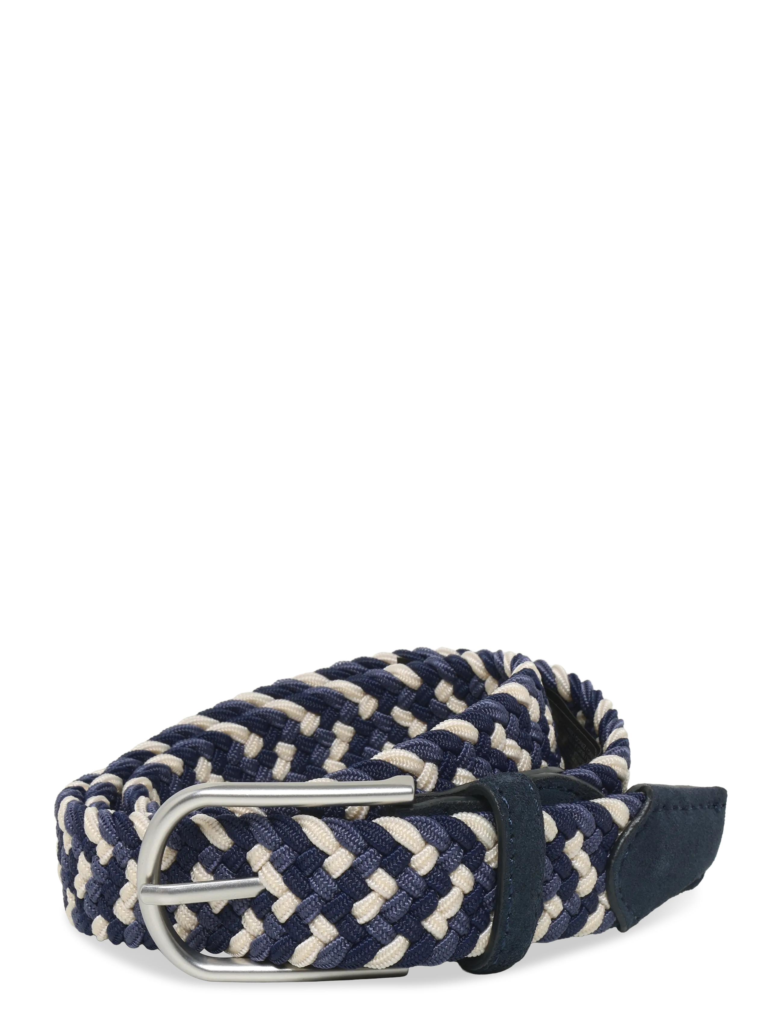 Mango Braided Elastic Coloured Belt, 110, Belts, Marineblau - Männerswear