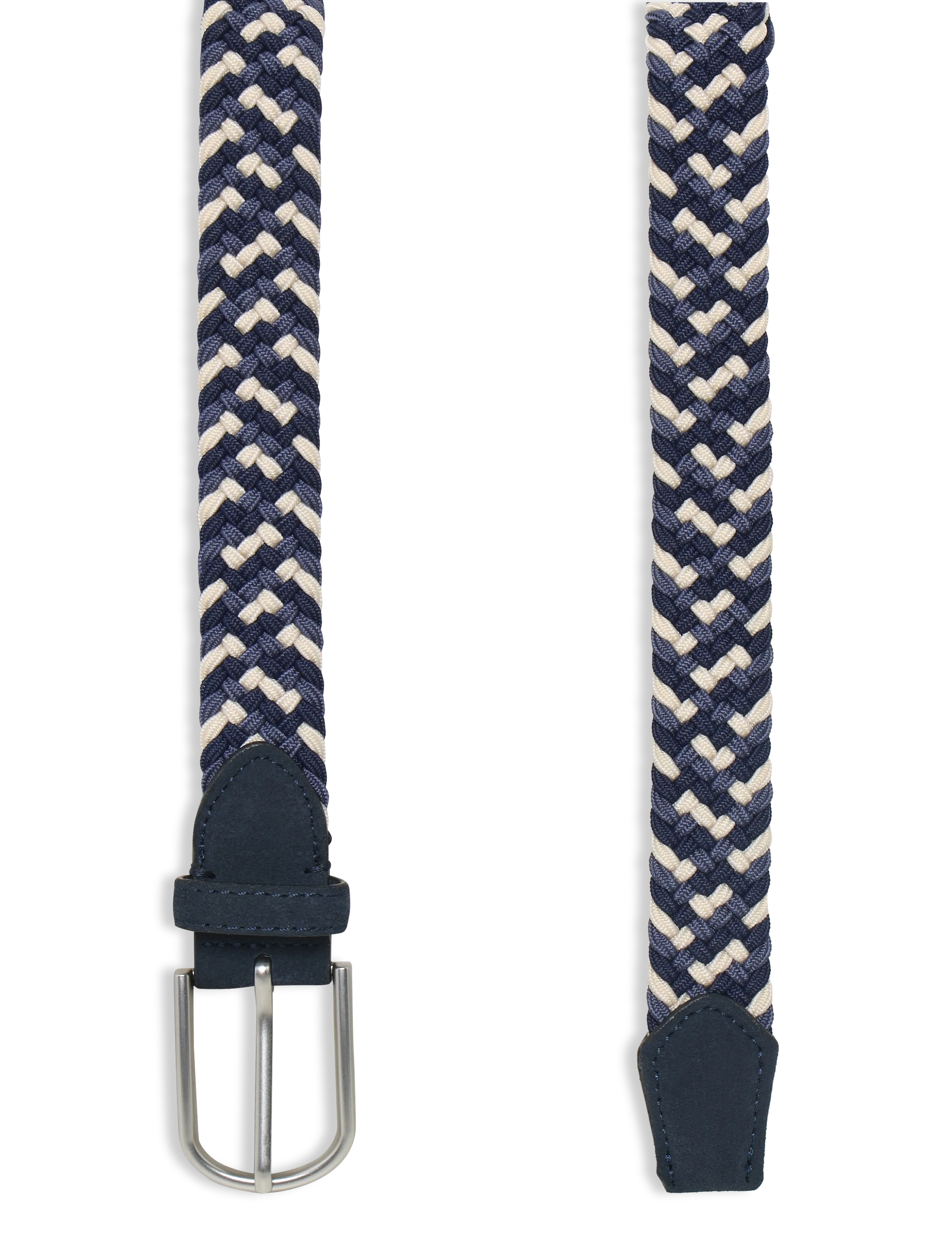 Mango - Braided elastic coloured belt - flätade skärp - navy - 1