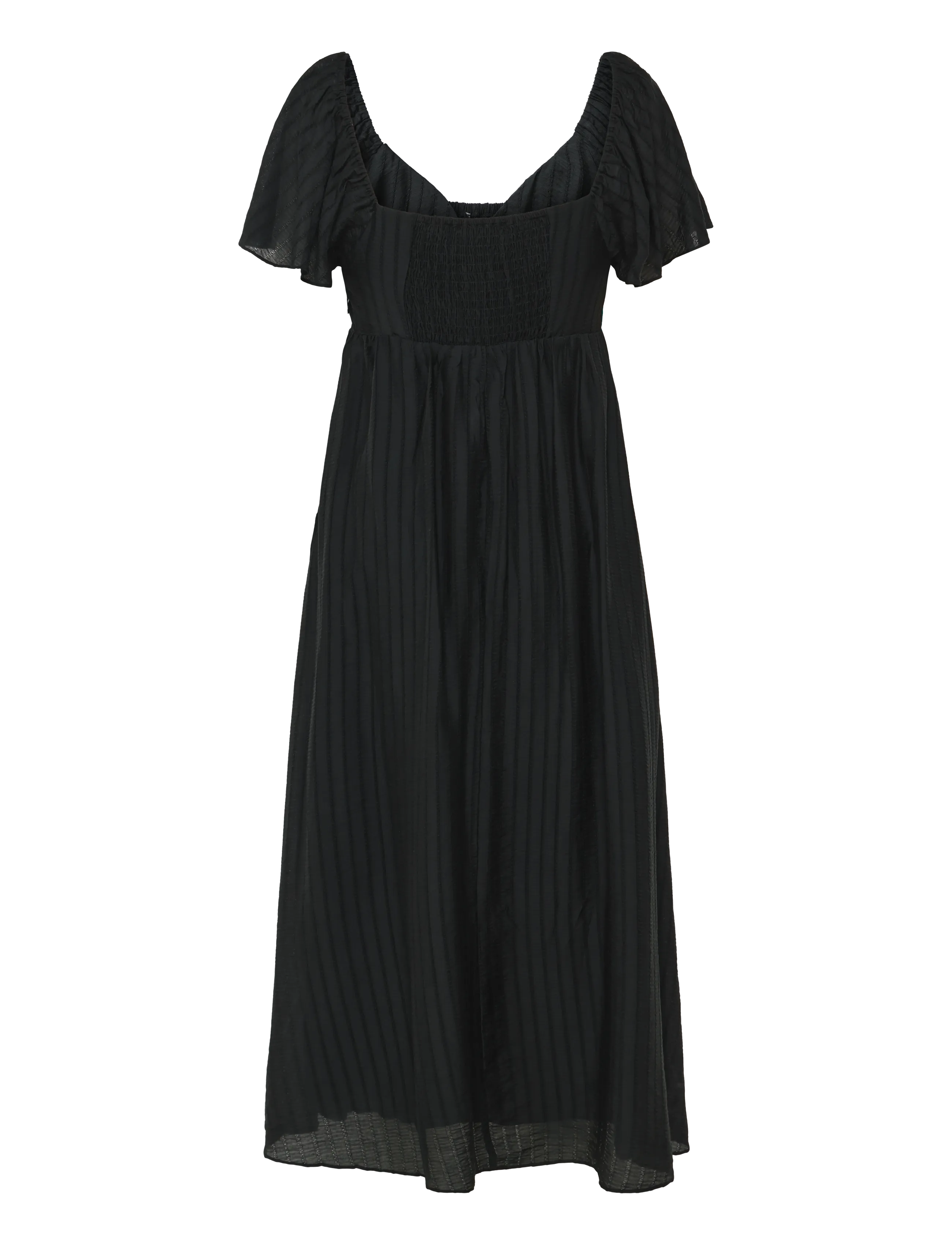 Mango - Textured dress with gathered detail - sommerkjoler - black - 2
