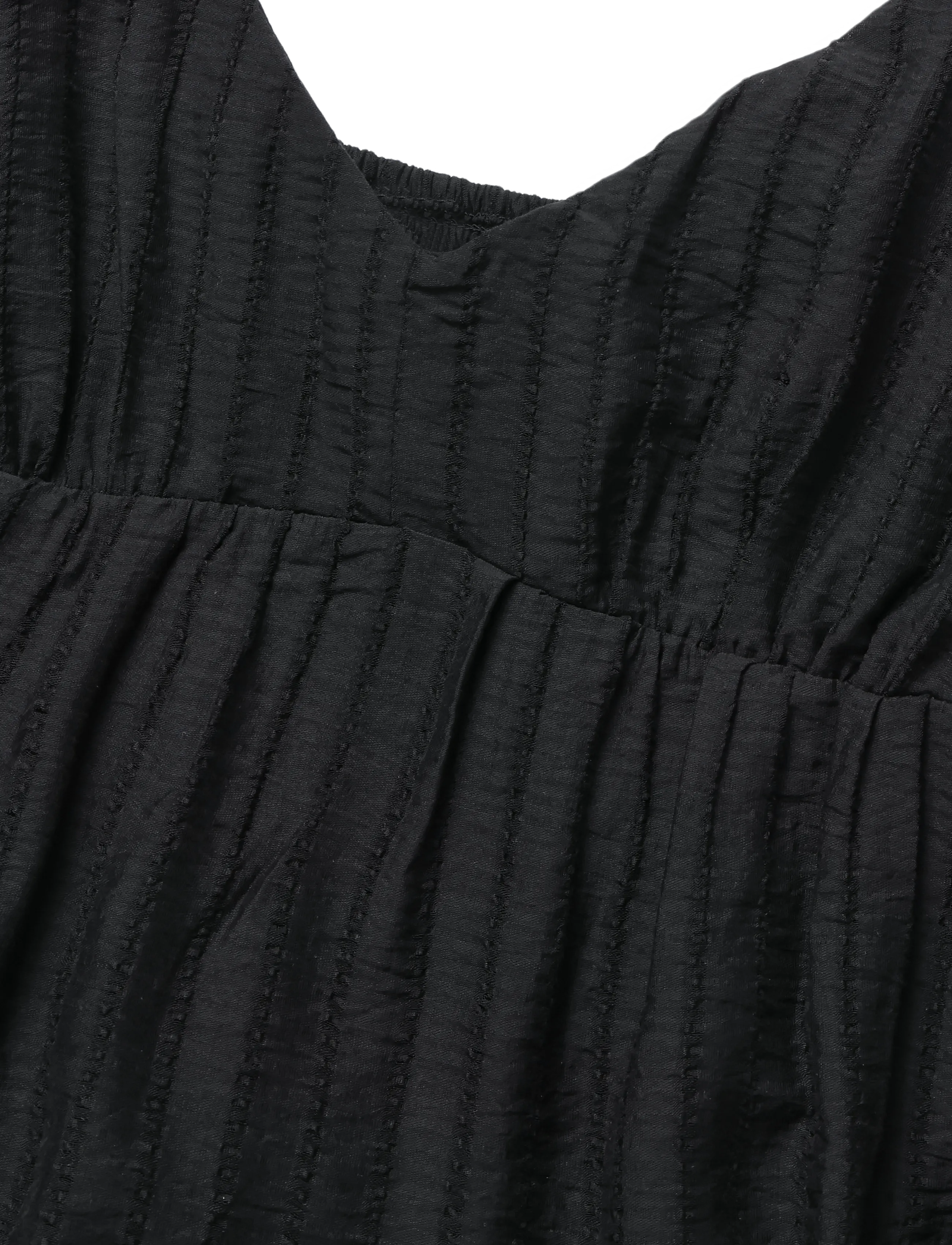 Mango - Textured dress with gathered detail - sommerkjoler - black - 4