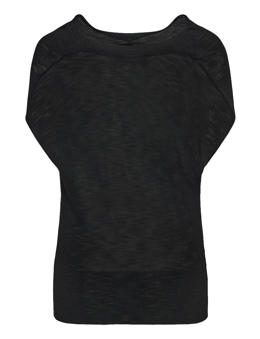 Mango - Knitted sweater with draped neck - stickade tröjor - black - 2