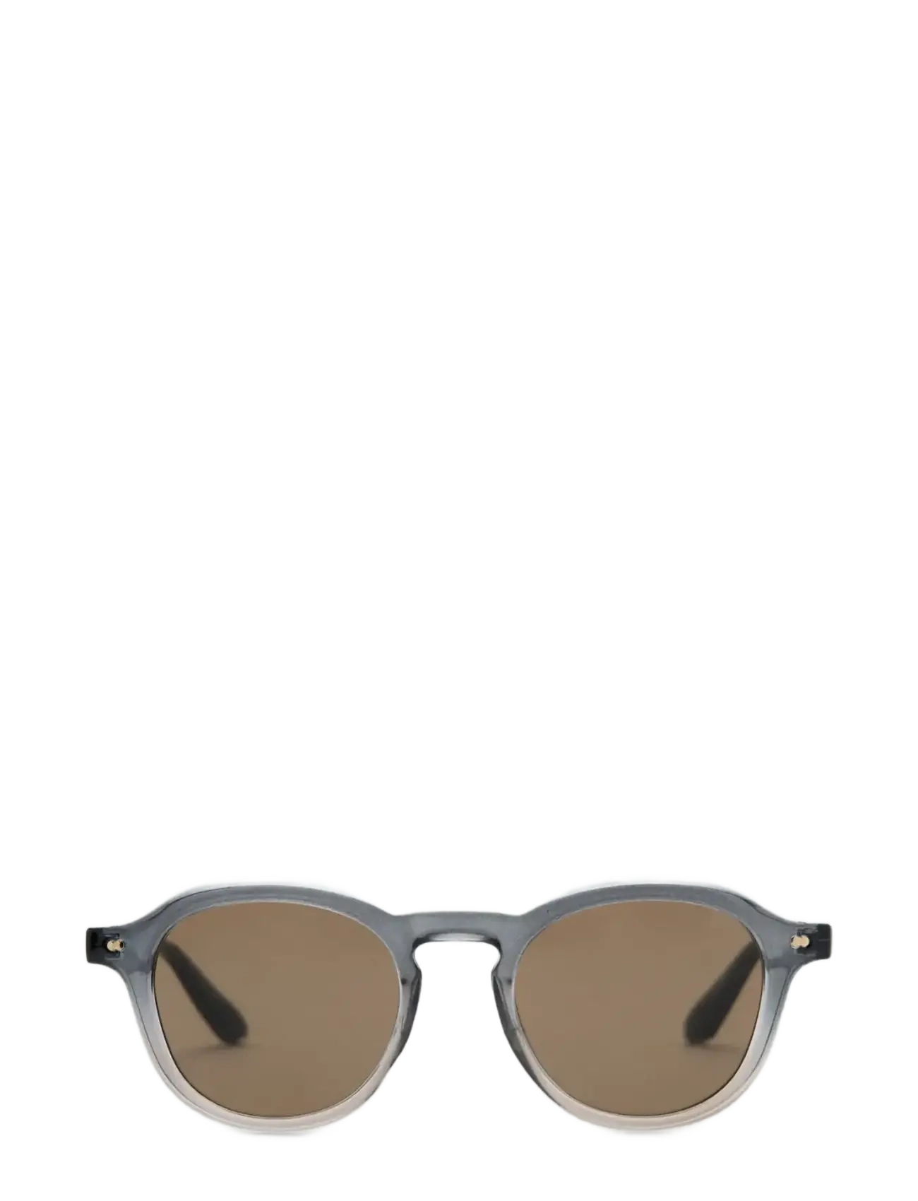 Mango Semi-Transparent Round Sunglasses, One Size, Black, Solbriller > Solbriller Med Rundt Stel, Herre