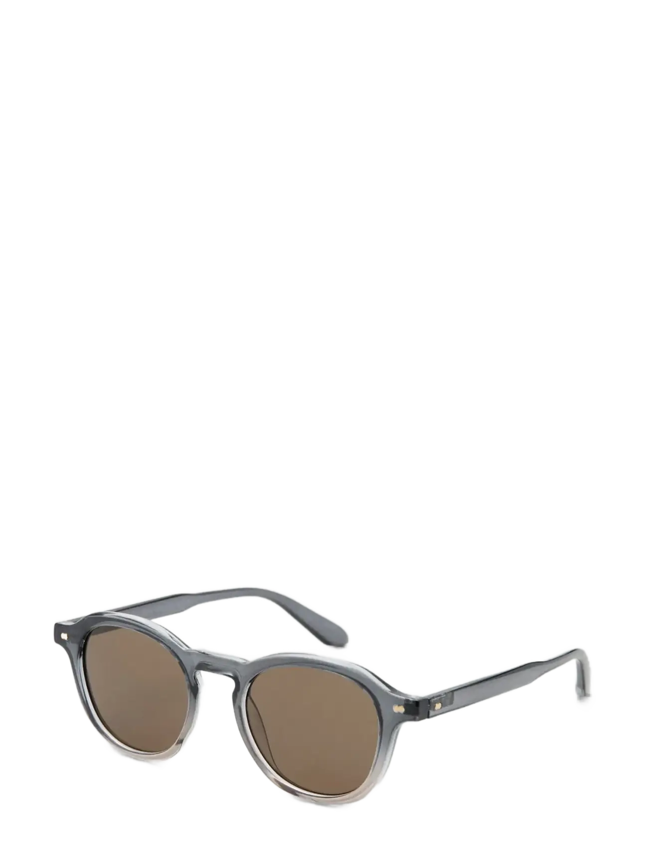 Mango - Semi-transparent round sunglasses - rund form - black - 1