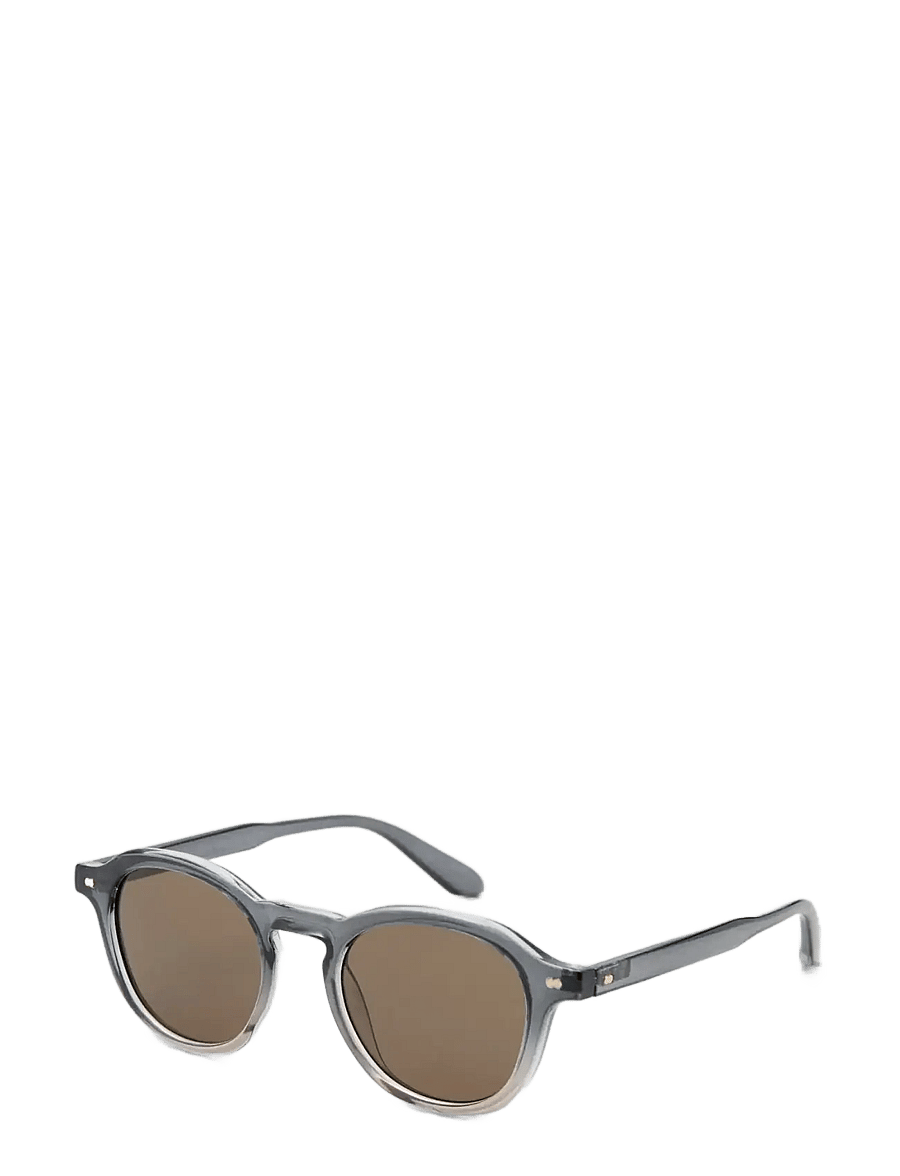 Mango - Semi-transparent round sunglasses - rund form - black - 1