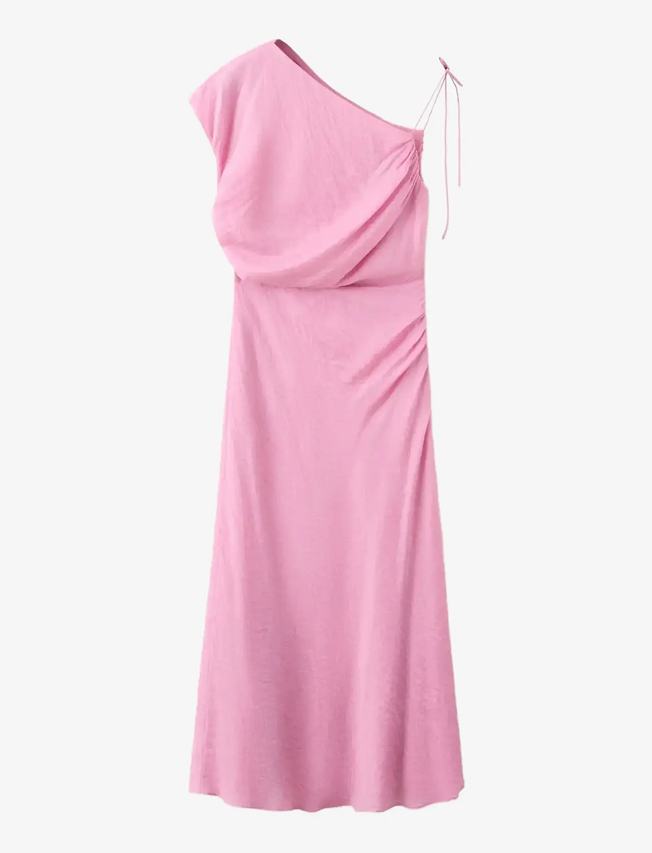 Mango - Asymmetric dress with tie detail - cocktailkjoler - pink - 1