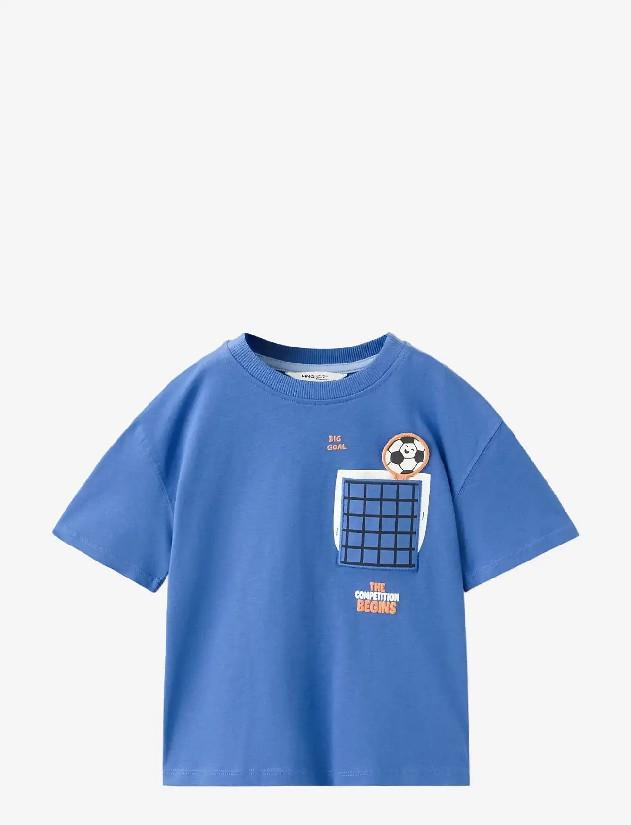 Mango - Printed football t-shirt - sportstoppe - medium blue - 0