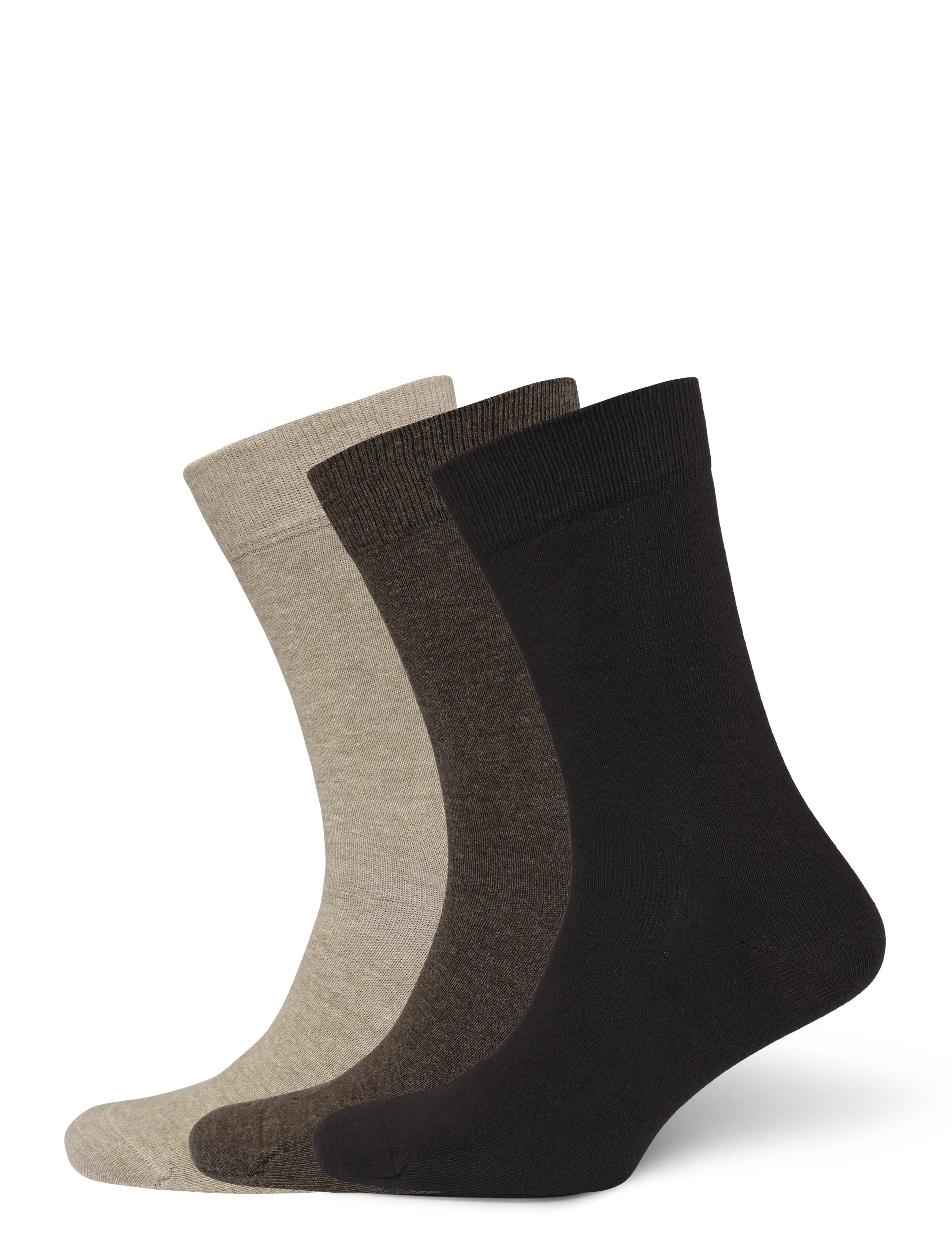 Mango 3-Pack Long Cotton Socks, 43-45, Braun - Regular Männerswear