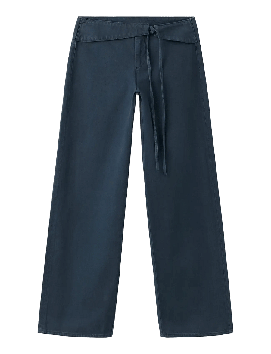 Mango - Low-rise tie jeans - vardagsstil - charcoal - 1