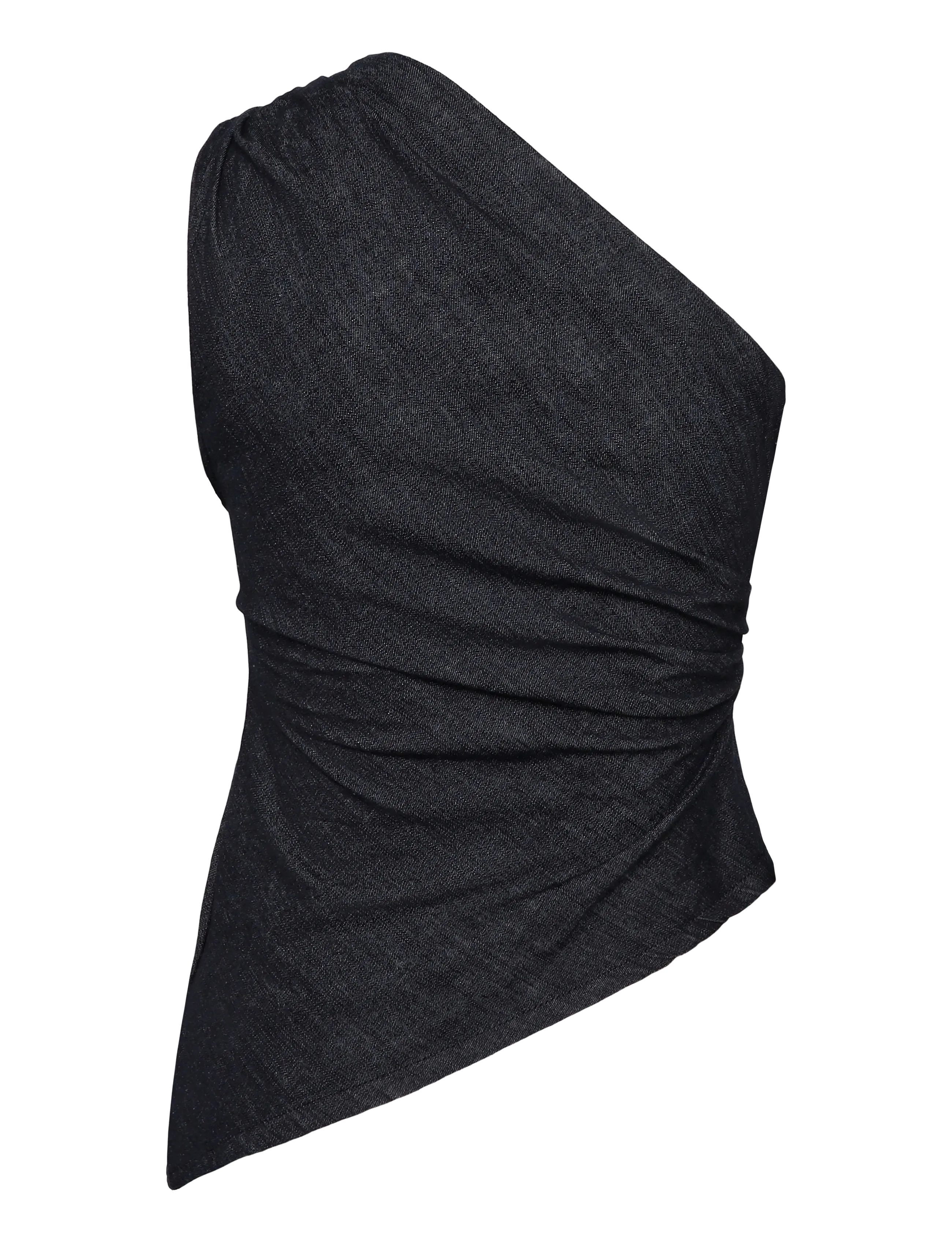 Mango - Asymmetrical cotton top - tanktops - open blue - 2