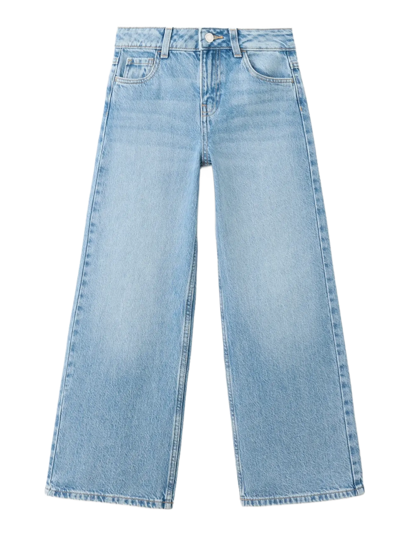 Mango Wide leg mid-rise jeans - Underdele - OPEN BLUE / blue