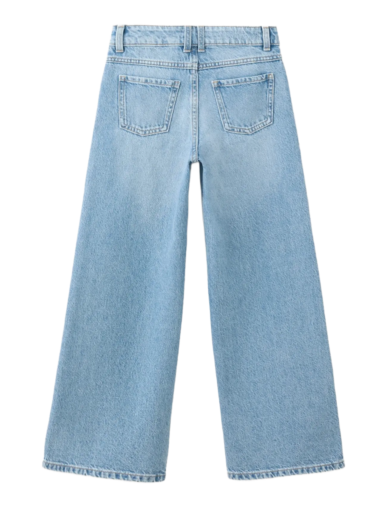 Mango - Wide leg mid-rise jeans - loose jeans - open blue - 1