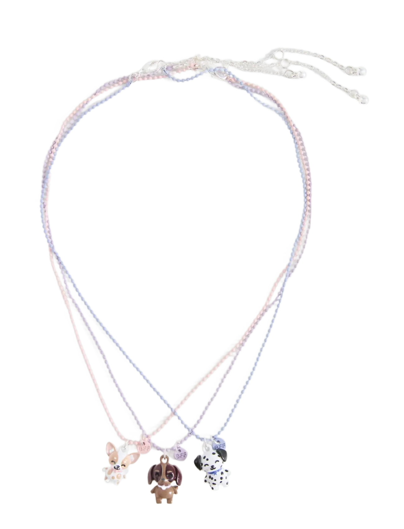 Mango Pack Of 3 Best Friends Necklaces, Børn, Bedste Venner Hunde Vedhæng Halskæde Sæt, Lila, Str: ONE SIZE