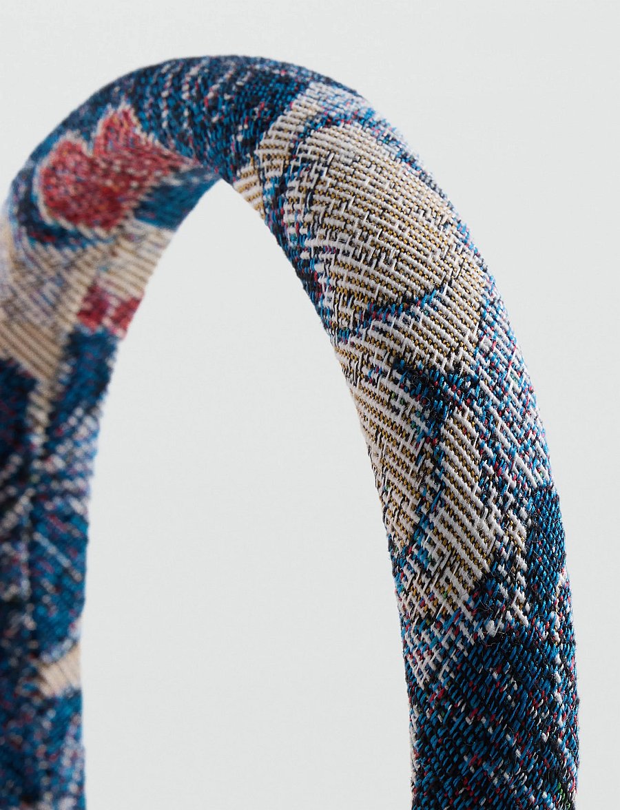 Mango - Printed flowers headband - pannband - medium blue - 1