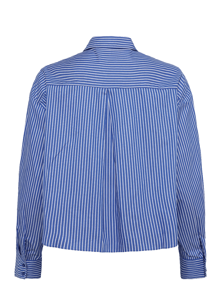 Mango - Pocket striped shirt - langærmede skjorter - medium blue - 2
