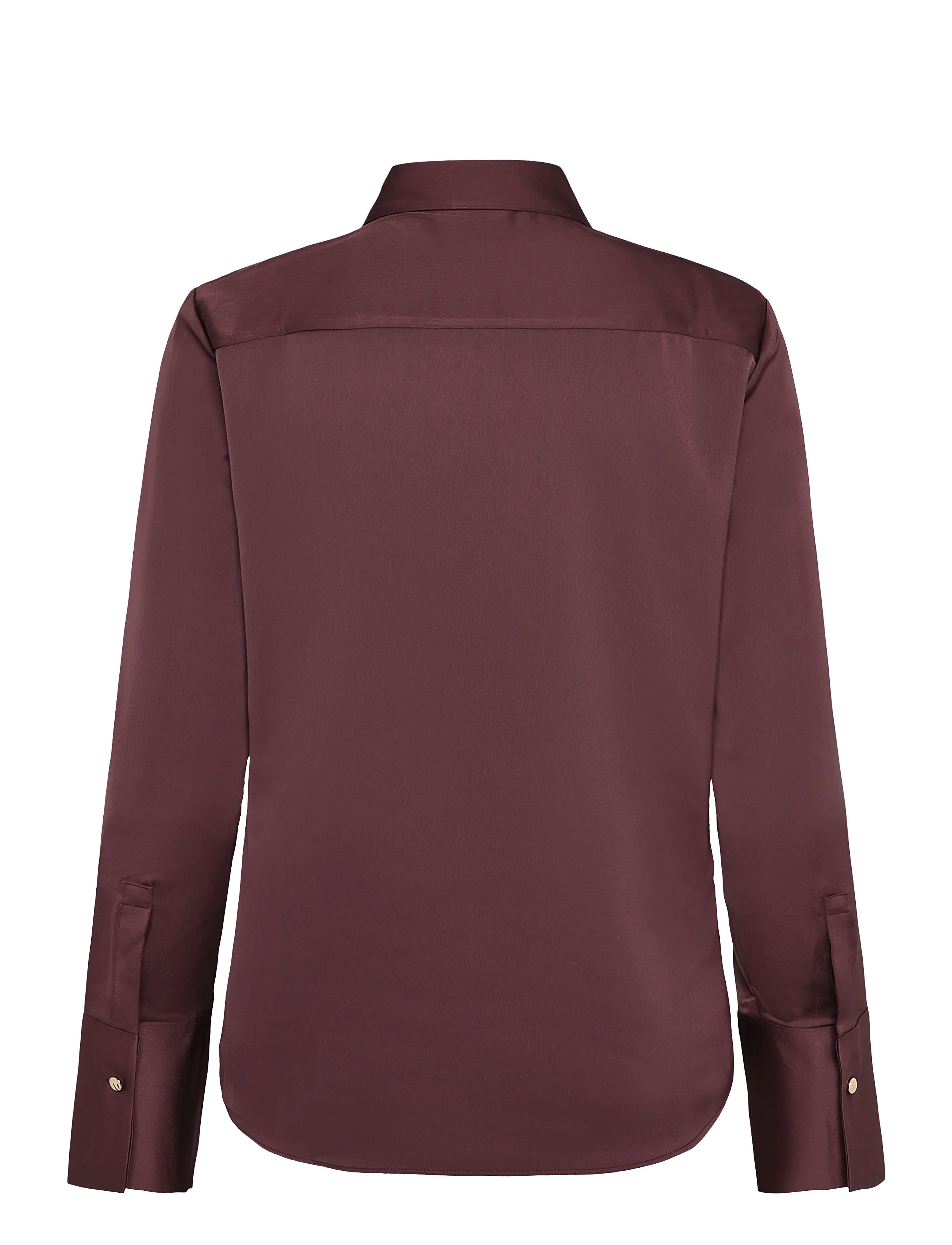 Mango - Satin buttoned shirt - langærmede skjorter - dark purple - 2