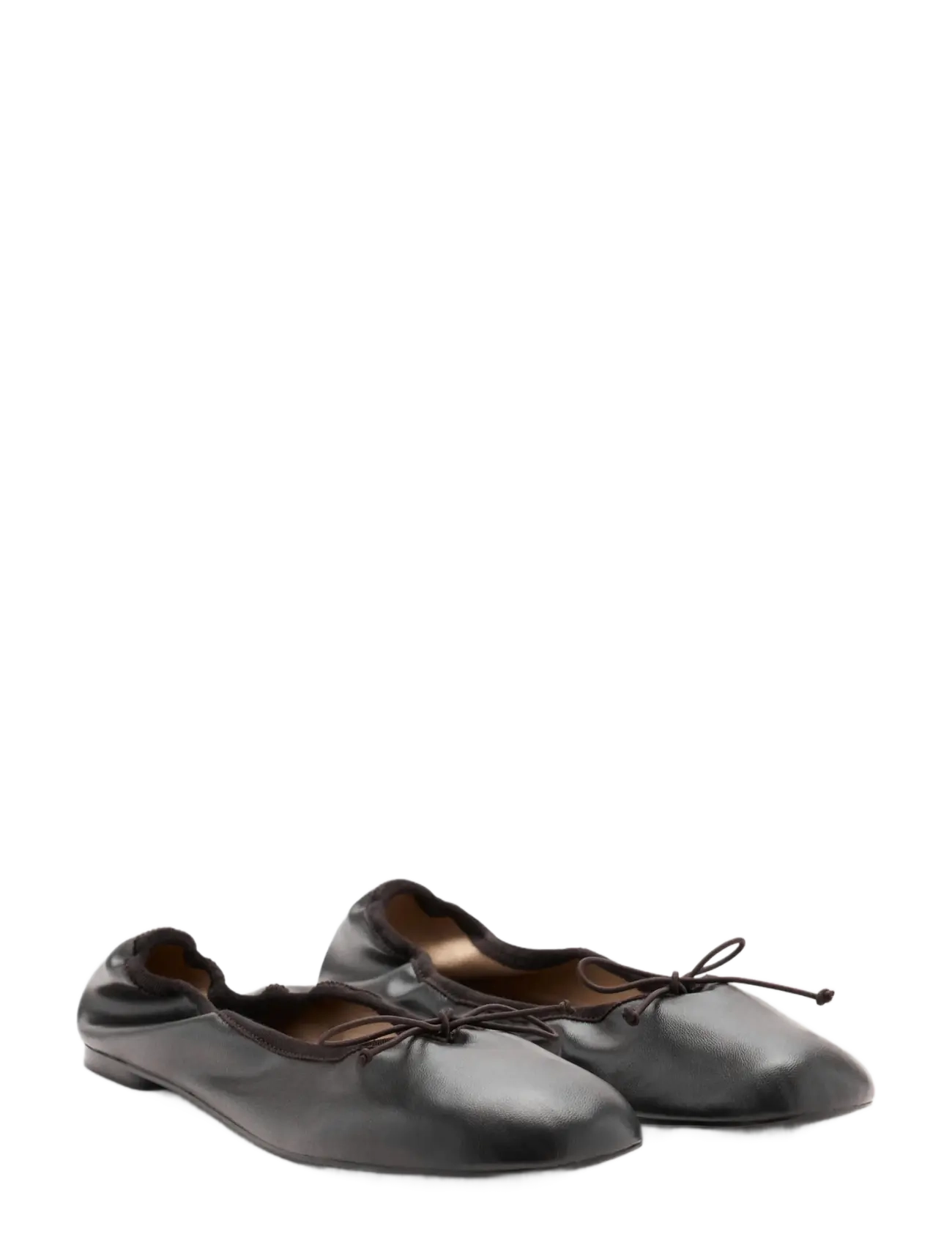 Mango - Ballet pump with elastic bow - særlige begivenheder - dark brown - 1