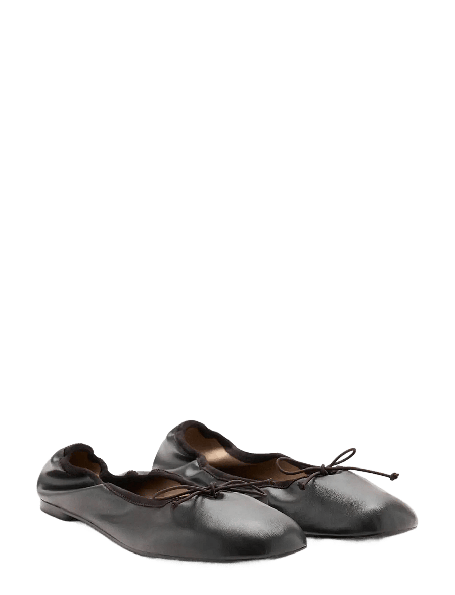 Mango - Ballet pump with elastic bow - særlige begivenheder - dark brown - 1