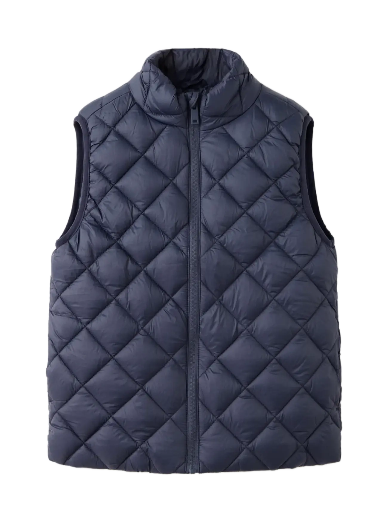 Mango Diamond Quilted Waistcoat, Børn, Diamant Quiltet Vest, Navy, Str: 140