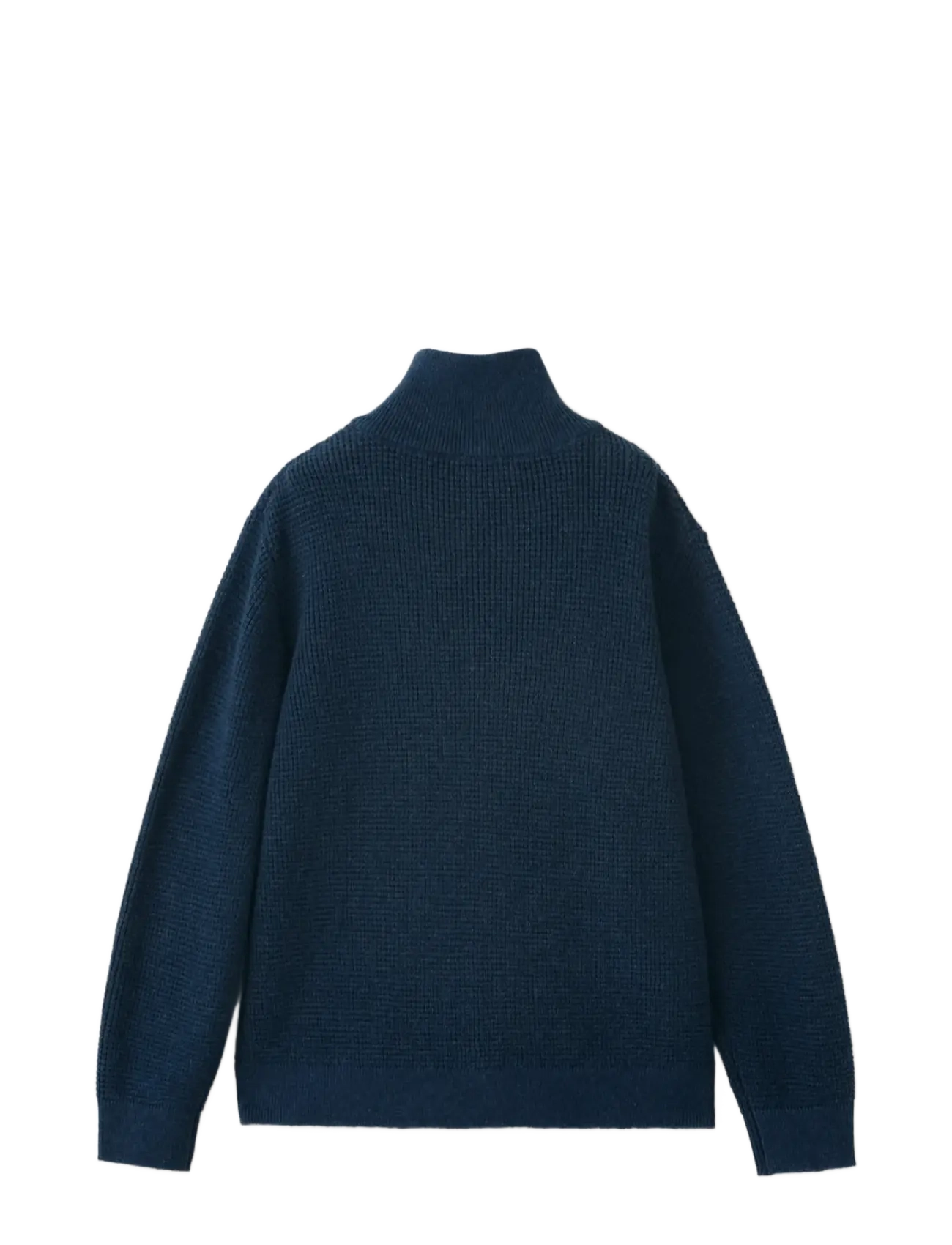 Mango - Knitted sweater with perkins neck - stickade tröjor - medium blue - 1