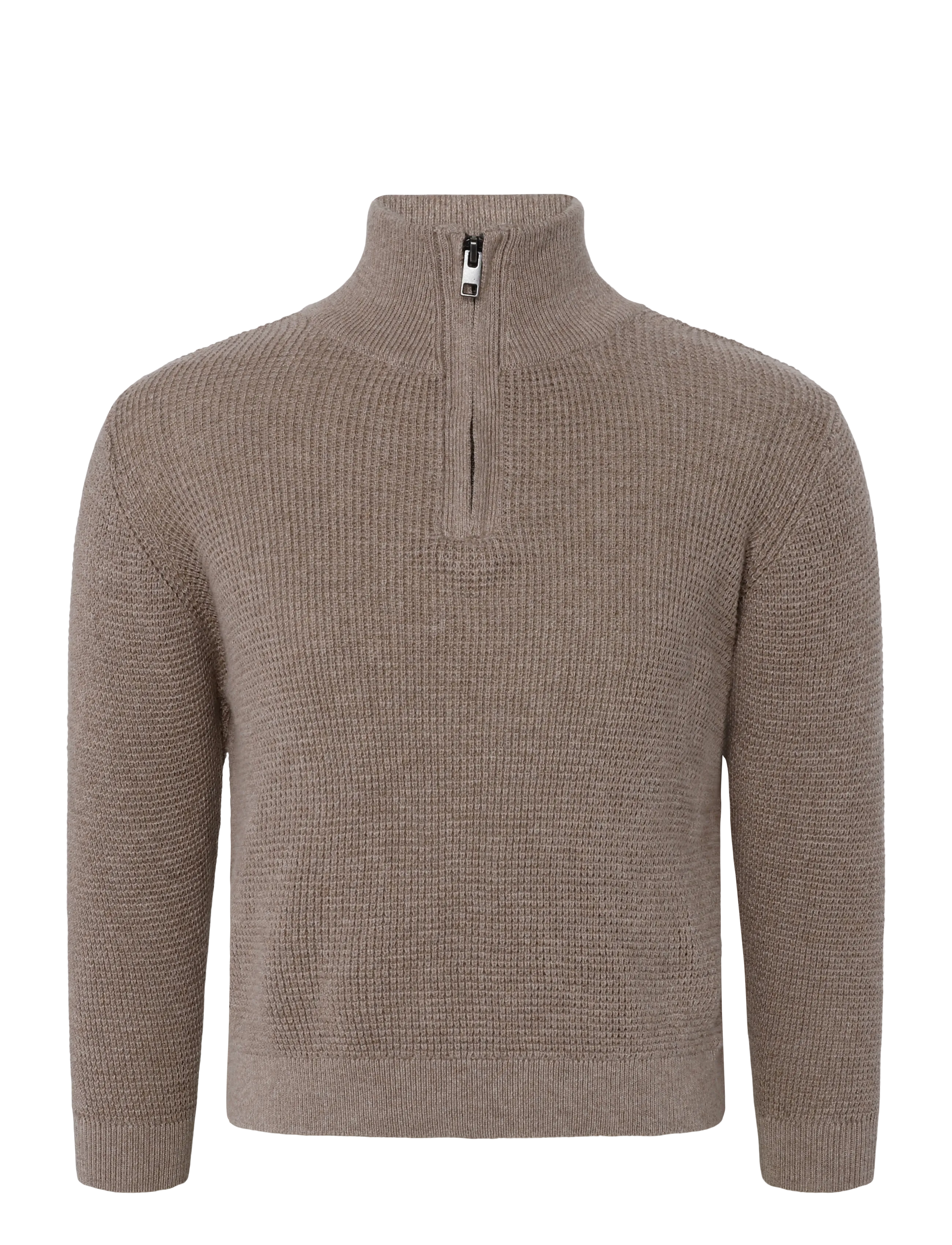 Mango Knitted sweater with perkins neck - Tøj - MEDIUM BROWN / brown