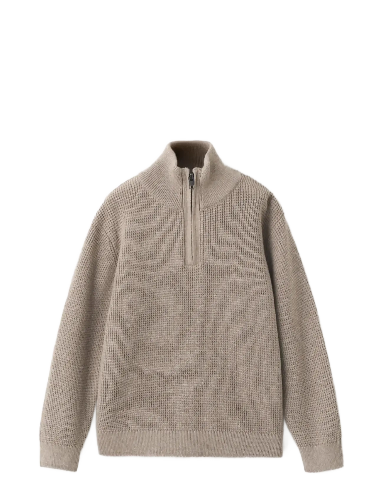 Mango - Knitted sweater with perkins neck - trøjer - medium brown - 1