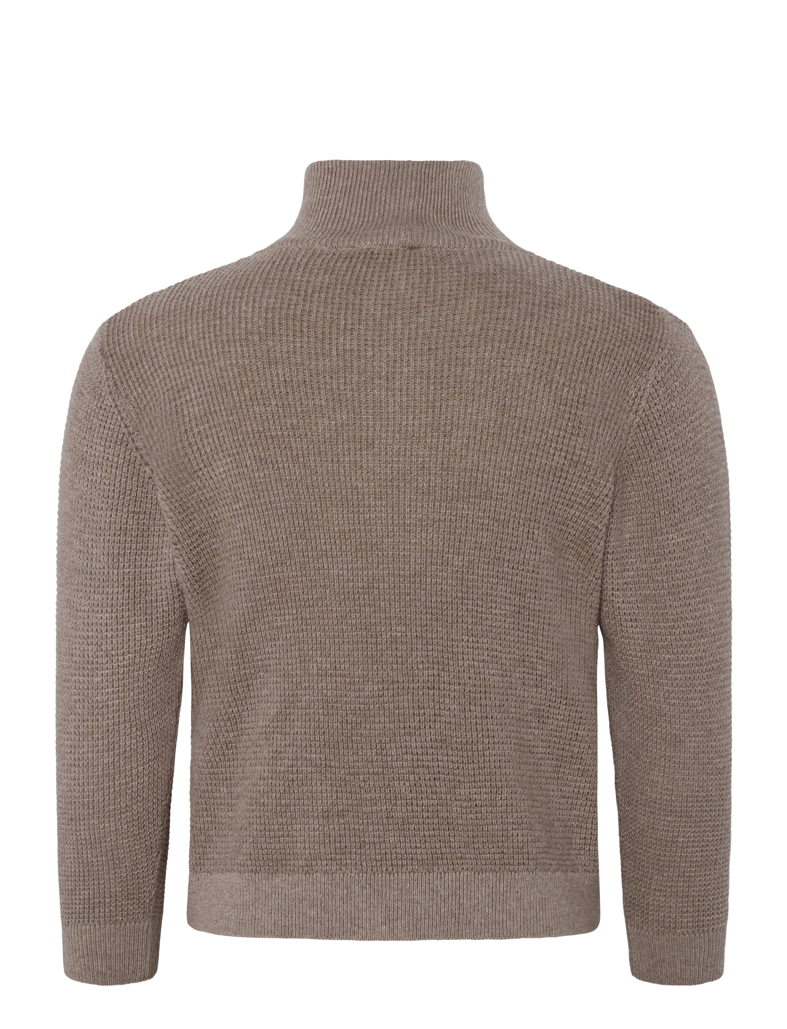 Mango - Knitted sweater with perkins neck - stickade tröjor - medium brown - 2