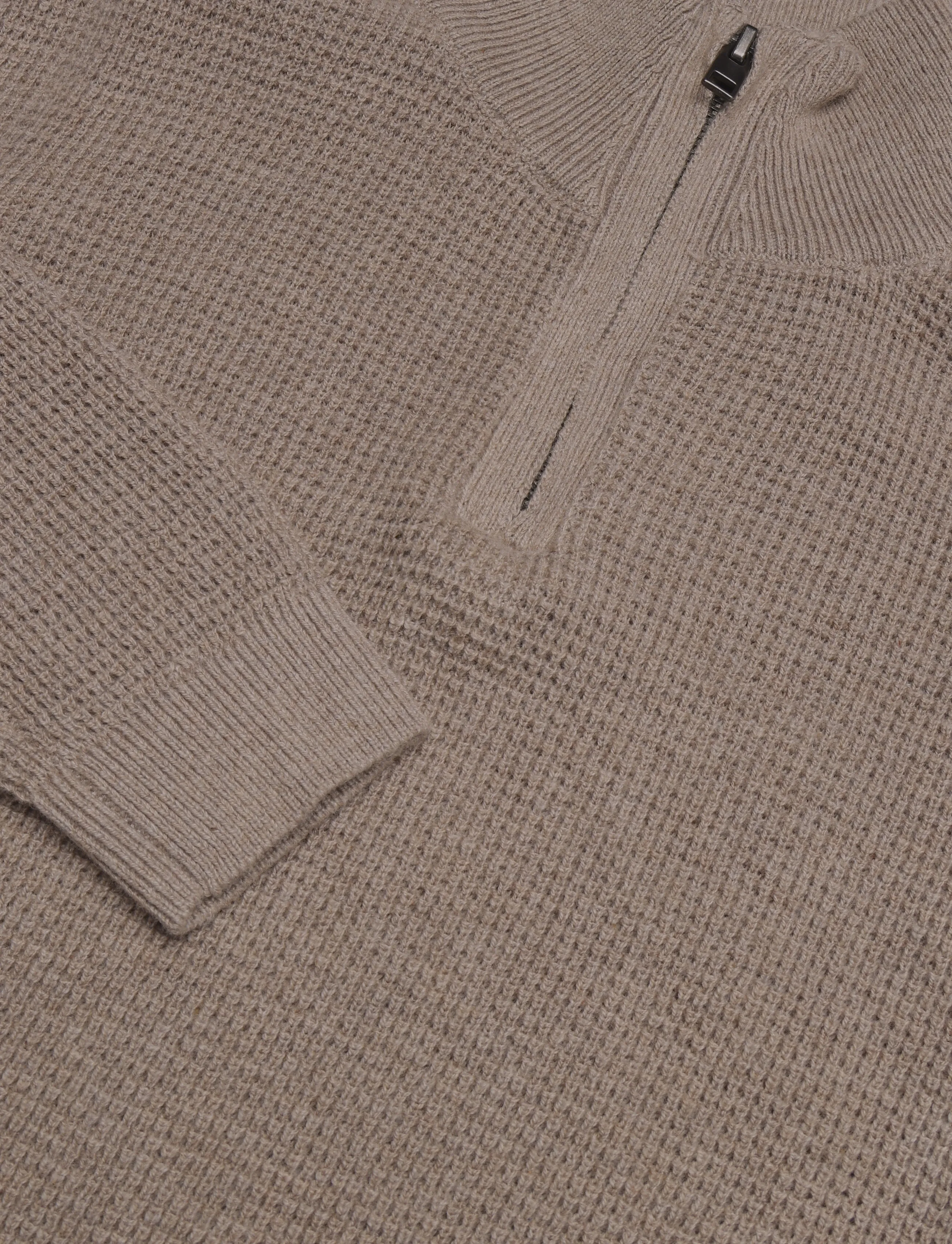 Mango - Knitted sweater with perkins neck - stickade tröjor - medium brown - 3