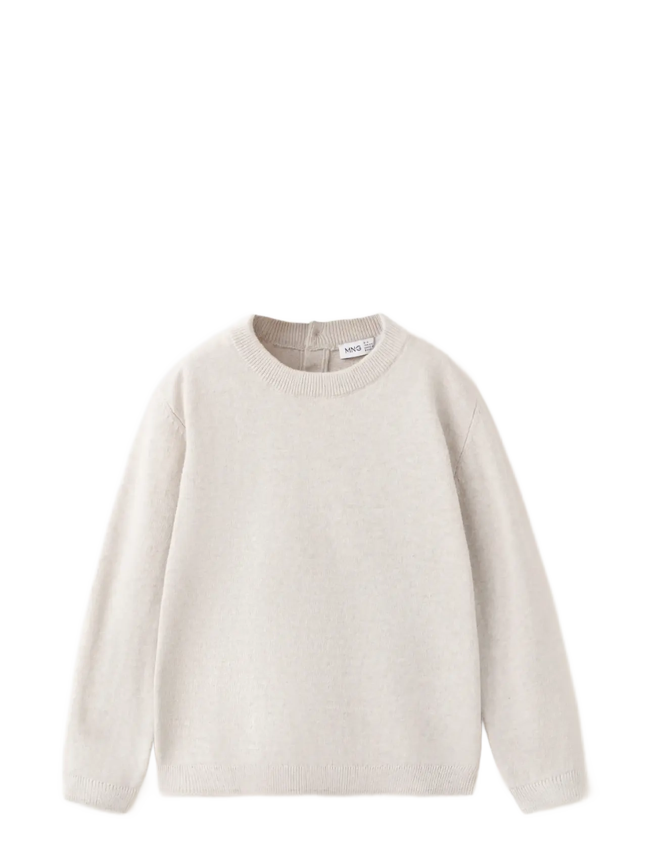 Mango Medium-knit cotton sweater - Overdele - LIGHT BEIGE / beige