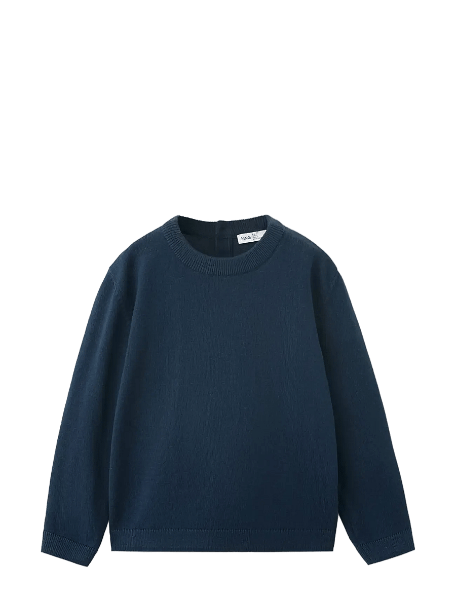 Mango - Medium-knit cotton sweater - stickade tröjor - navy - 0