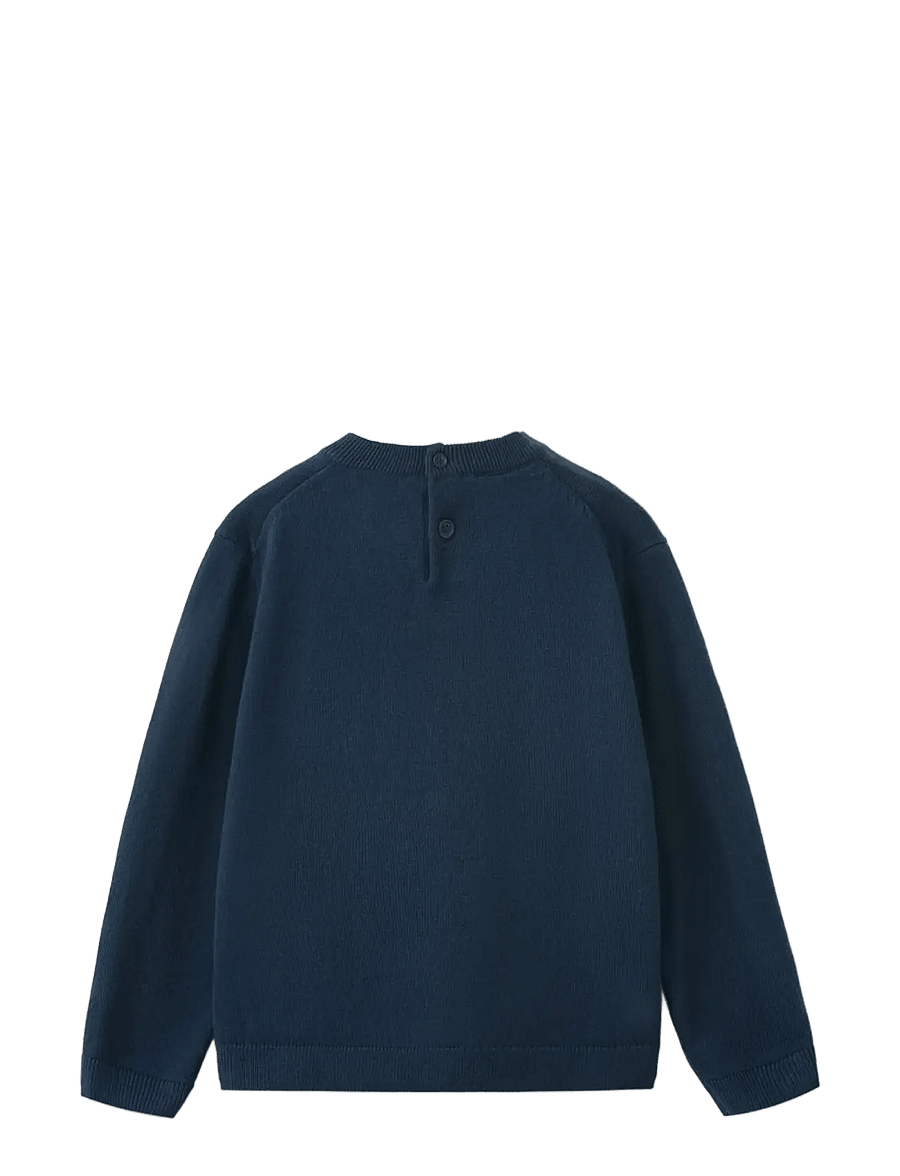 Mango - Medium-knit cotton sweater - stickade tröjor - navy - 1