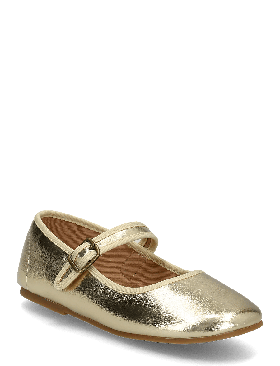 Mango - Metallic ballerina with buckle - ballerinaer & slip ons - gold - 0