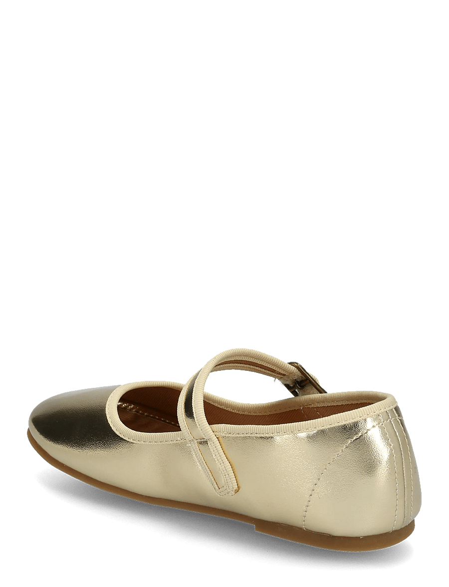 Mango - Metallic ballerina with buckle - ballerinaer & slip ons - gold - 1