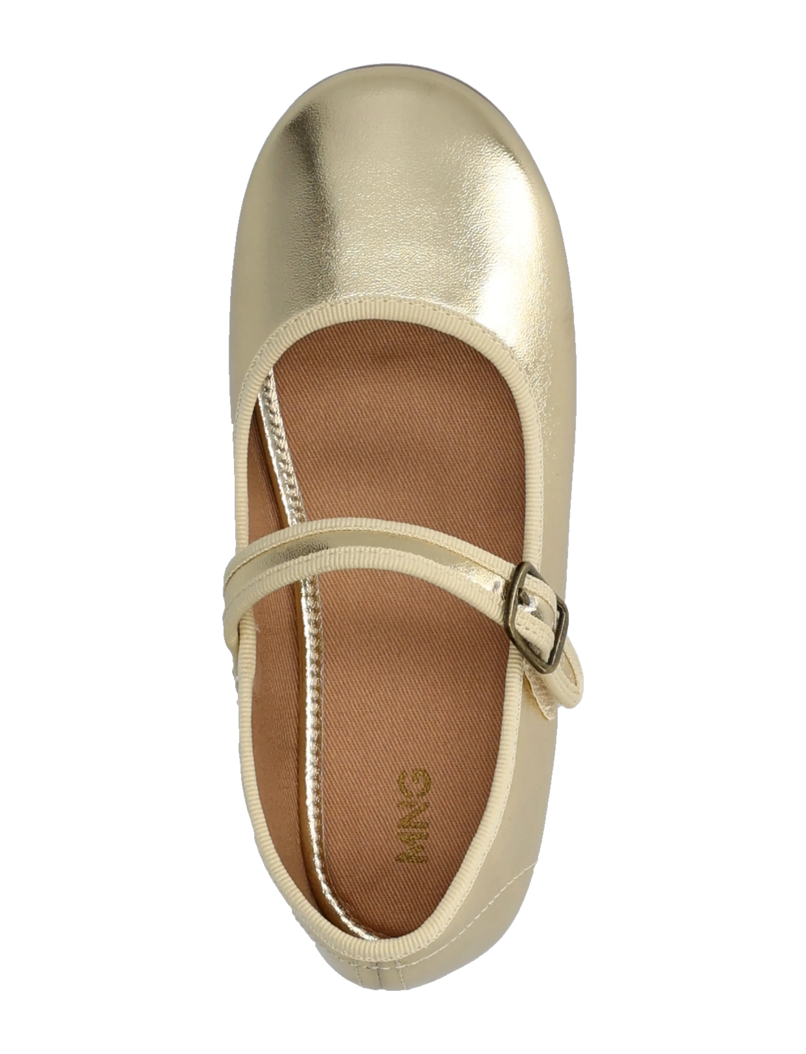 Mango - Metallic ballerina with buckle - ballerinaer & slip ons - gold - 3