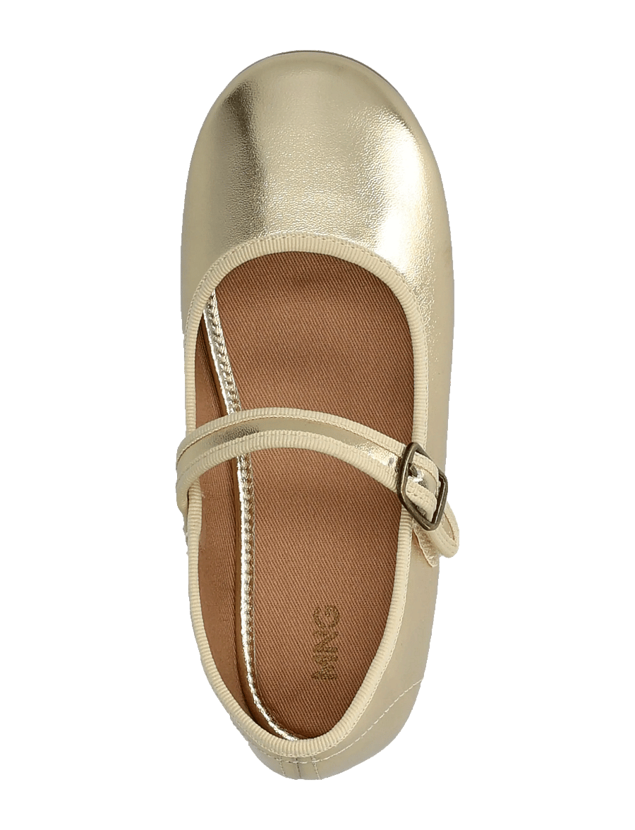 Mango - Metallic ballerina with buckle - ballerinaer & slip ons - gold - 3