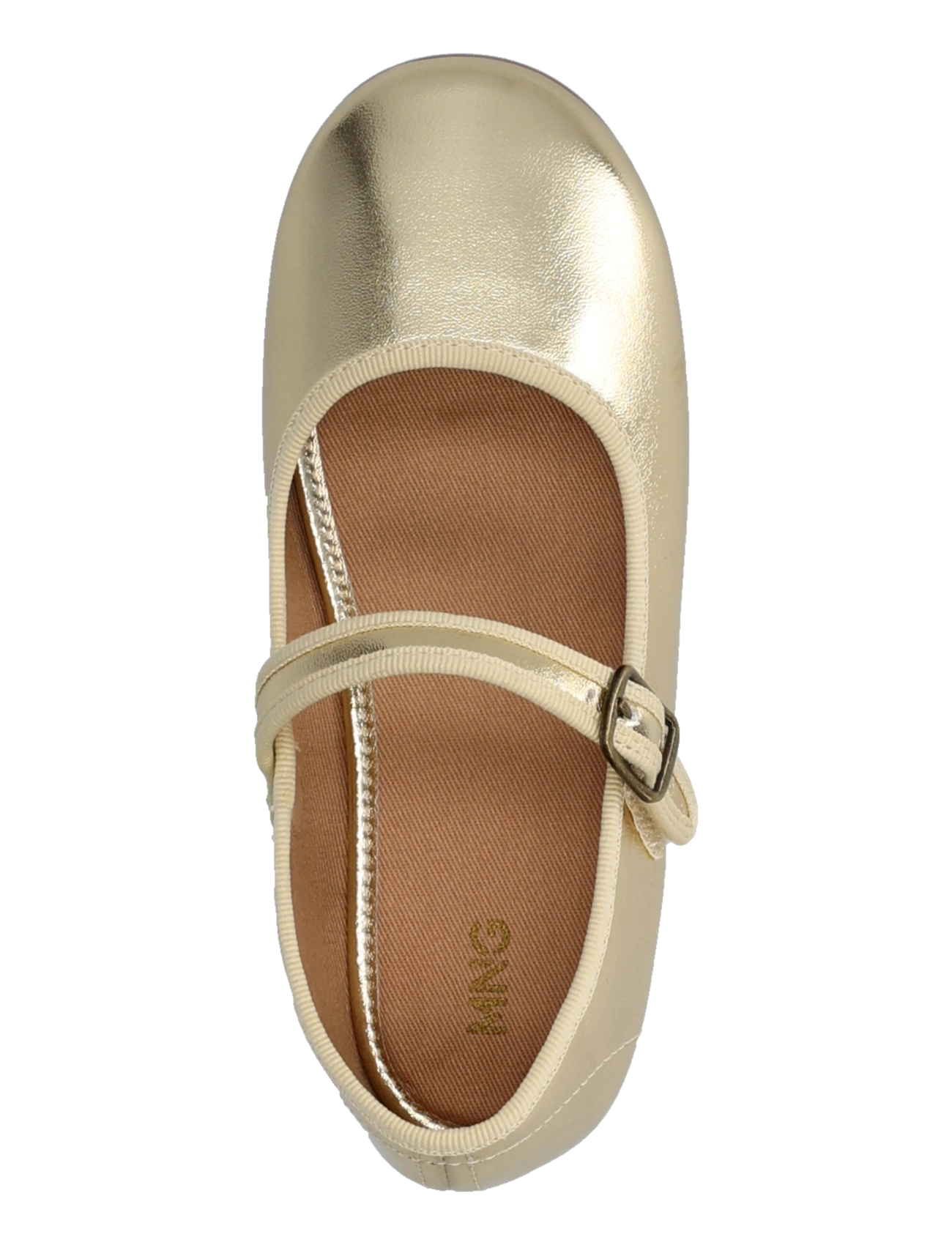 Mango - Metallic ballerina with buckle - ballerinaskor & slip-ons - gold - 3