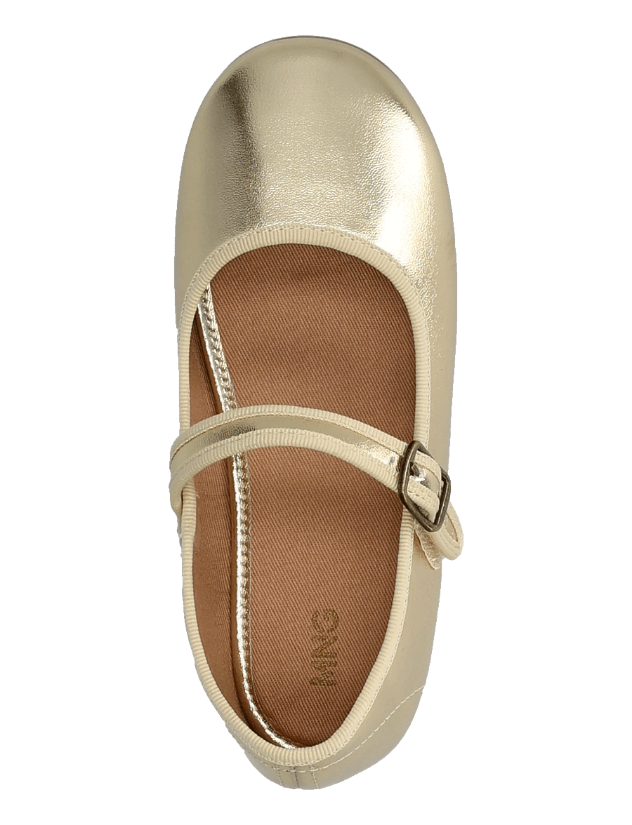 Mango - Metallic ballerina with buckle - ballerinaskor & slip-ons - gold - 3