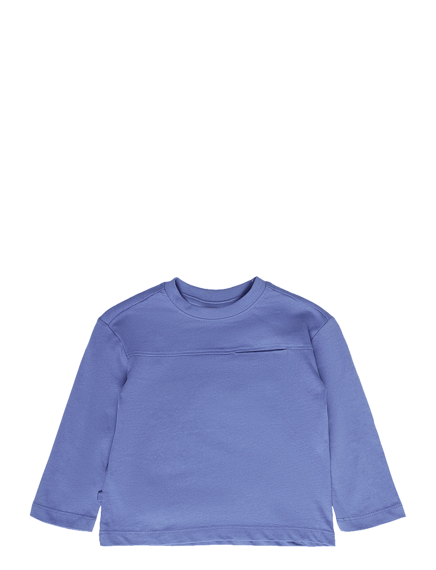 Mango - Pocket cotton T-shirt - langærmede t-shirts - lt-pastel blue - 0