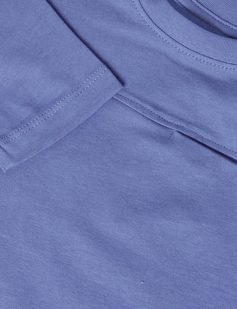 Mango - Pocket cotton T-shirt - langærmede t-shirts - lt-pastel blue - 2