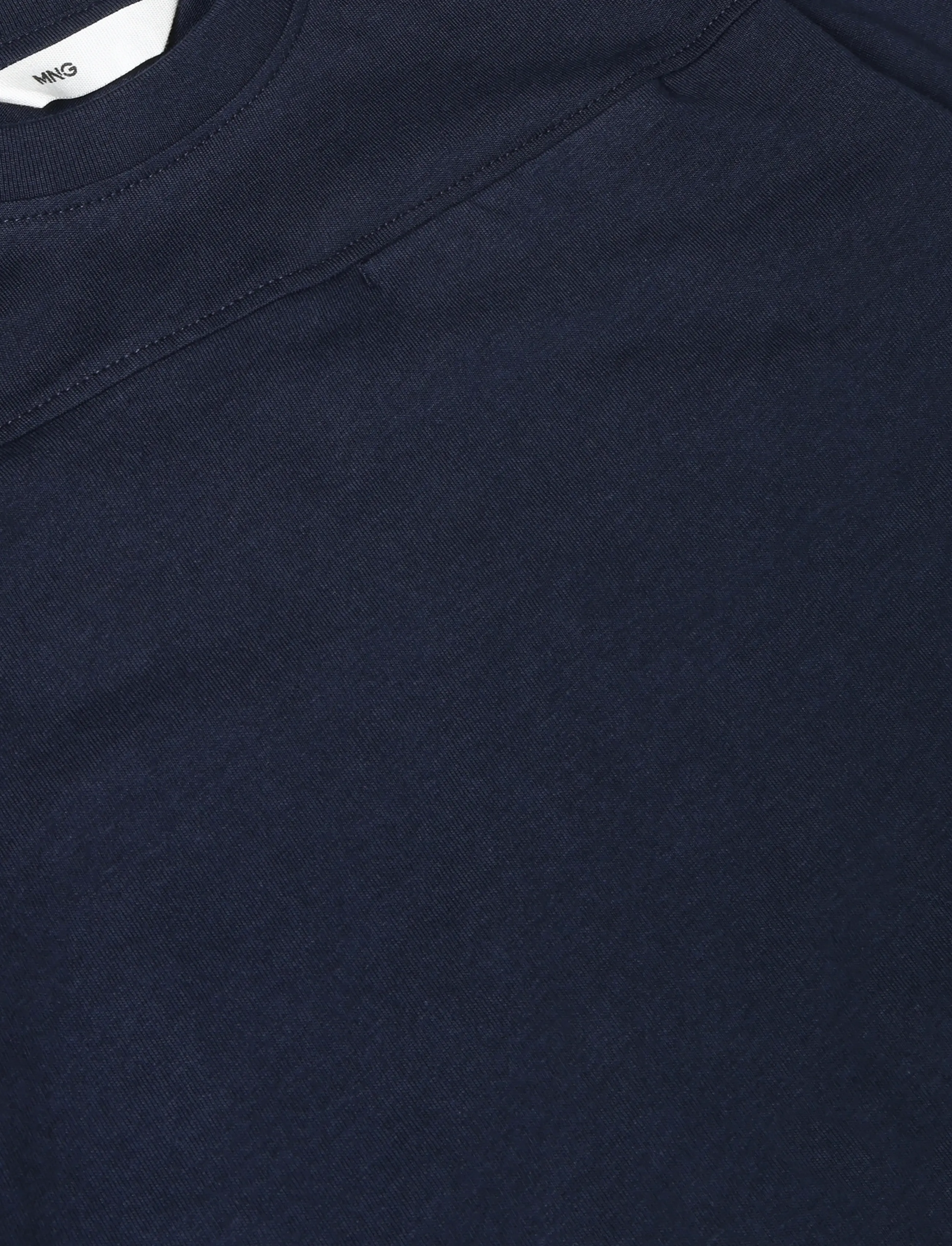 Mango - Pocket cotton T-shirt - langærmede t-shirts - navy - 2